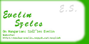 evelin szeles business card